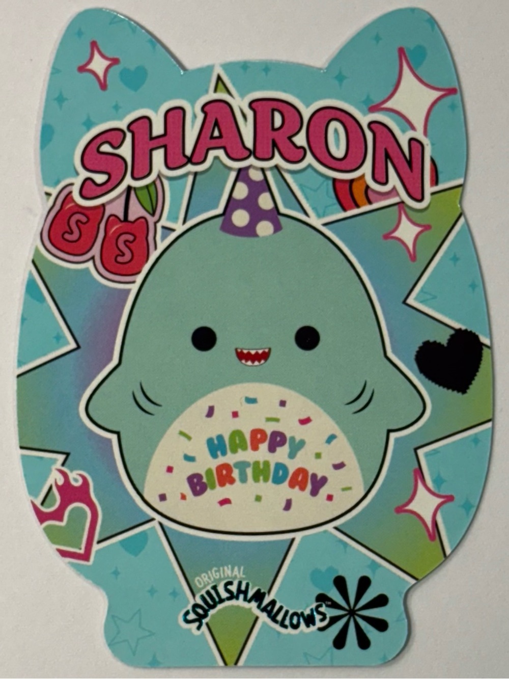 🦈 [5/$15] 2025 PANINI SQUISHMALLOWS SERIES 2 SHARON TRADING CARD #7 DIE CUT 🦈